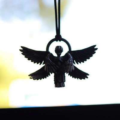 Lucky Angel automašīnas atpakaļskata spoguļa kulons Auto salona apdare Mini Resin Angel piekaramie ornamenti dāvanām Auto piederumi