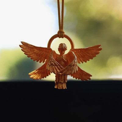 Lucky Angel automašīnas atpakaļskata spoguļa kulons Auto salona apdare Mini Resin Angel piekaramie ornamenti dāvanām Auto piederumi