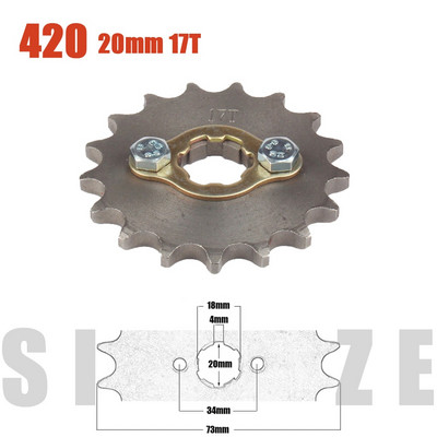 420# 20mm 10 11 12 13 14 15 16 17 18 19 Zobu priekšējais dzinēja zobrats Dirt Pit Monkey Dax Bike Go Kart ATV kvadraciklam