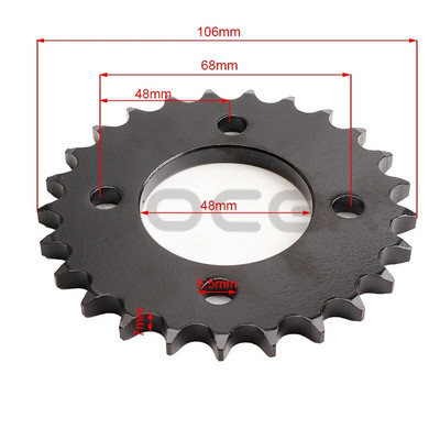 Mootorratta 420/428 kett, 25T hammas 48MM tagumine ketiratas, sobib 110cc 125cc 140cc Pit Dirt Bike ATV Go Kart Buggy Quad Bike jaoks