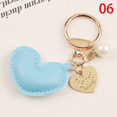 Nahast südamest võtmehoidja metallist pärlitest südamest armastuse auto võtmehoidja naistele tüdrukutele võlukott Ripats Peoehted Kingitus autotarvikud