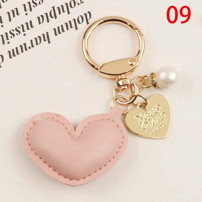 Nahast südamest võtmehoidja metallist pärlitest südamest armastuse auto võtmehoidja naistele tüdrukutele võlukott Ripats Peoehted Kingitus autotarvikud