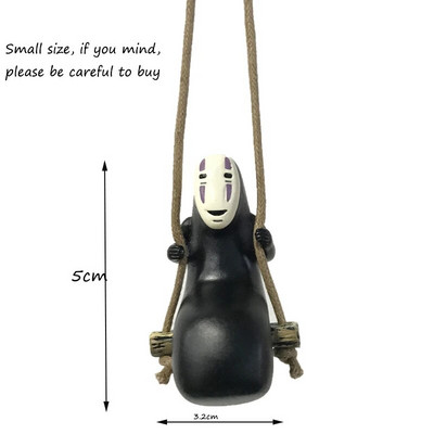 Jauki anime automašīnu rotājumi bez sejas, vīriešu automašīnas kulons atpakaļskata spogulis dzimšanas dienas dāvanu auto dekorācijas piederumi