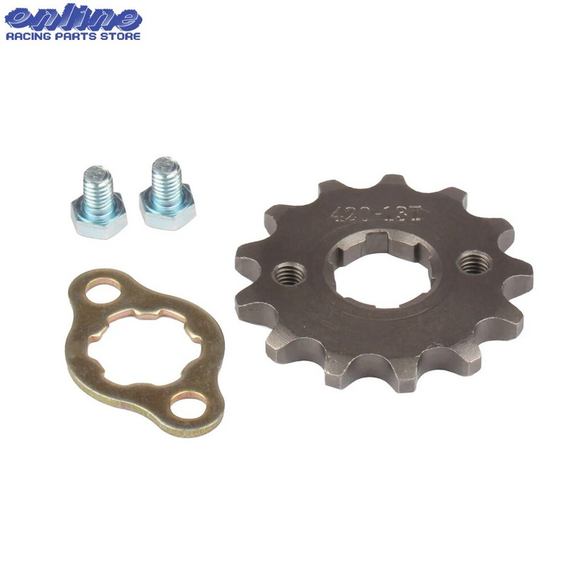 420# 17mm 10 11 12 13 14 15 16 17 18 19 Zobu priekšējais dzinēja zobrats priekš Z50 CRF50 Dirt Pit Bike Monkey ATV Quad motocikla ķēde
