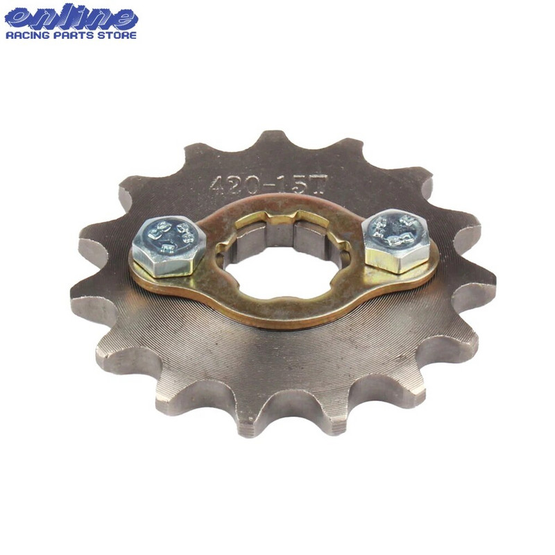420# 17mm 10 11 12 13 14 15 16 17 18 19 Zobu priekšējais dzinēja zobrats priekš Z50 CRF50 Dirt Pit Bike Monkey ATV Quad motocikla ķēde