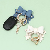 Μπρελόκ σε σχήμα φιόγκου Κρεμαστό μπρελόκ με φιόγκο από στρας Κρεμαστό μπρελόκ Κομψή διακόσμηση από συνθετικό δέρμα τσάντα ώμου για γυναίκες Δώρο με αποθήκευση κλειδιού