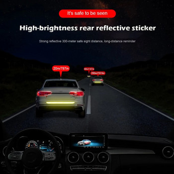 Reflectante рефлекторен стикер Аксесоари за екстериор на автомобила Залепваща светлоотразителна лента Рефлексна външна предупредителна лента Защита на купето на автомобила