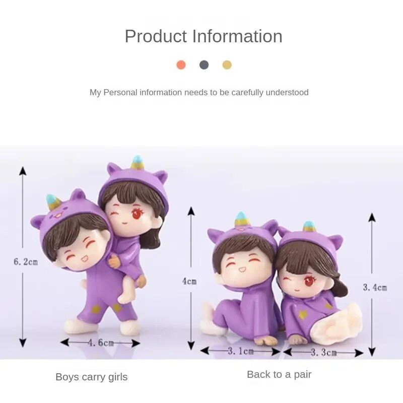 Aranyos autódekorációs díszek Kreatív rajzfilm lila egyszarvú pizsama páros autó középkonzol autóbelső kiegészítők