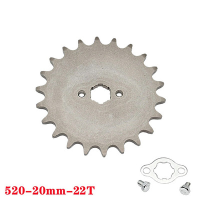 Priekšējais dzinēja zobrats 520# Ķēde 20mm 10t 11T 12t 13T 14T 15t 16t 17T 18t 19T zobi, 50cc līdz 125cc bezceļa velosipēda visurgājējam