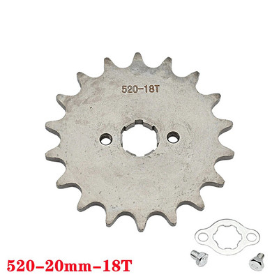 Priekšējais dzinēja zobrats 520# Ķēde 20mm 10t 11T 12t 13T 14T 15t 16t 17T 18t 19T zobi, 50cc līdz 125cc bezceļa velosipēda visurgājējam