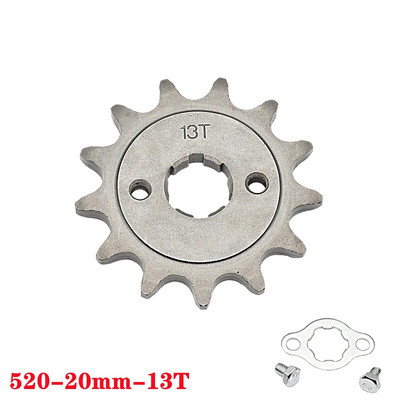 Priekšējais dzinēja zobrats 520# Ķēde 20mm 10t 11T 12t 13T 14T 15t 16t 17T 18t 19T zobi, 50cc līdz 125cc bezceļa velosipēda visurgājējam