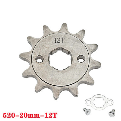 Priekšējais dzinēja zobrats 520# Ķēde 20mm 10t 11T 12t 13T 14T 15t 16t 17T 18t 19T zobi, 50cc līdz 125cc bezceļa velosipēda visurgājējam