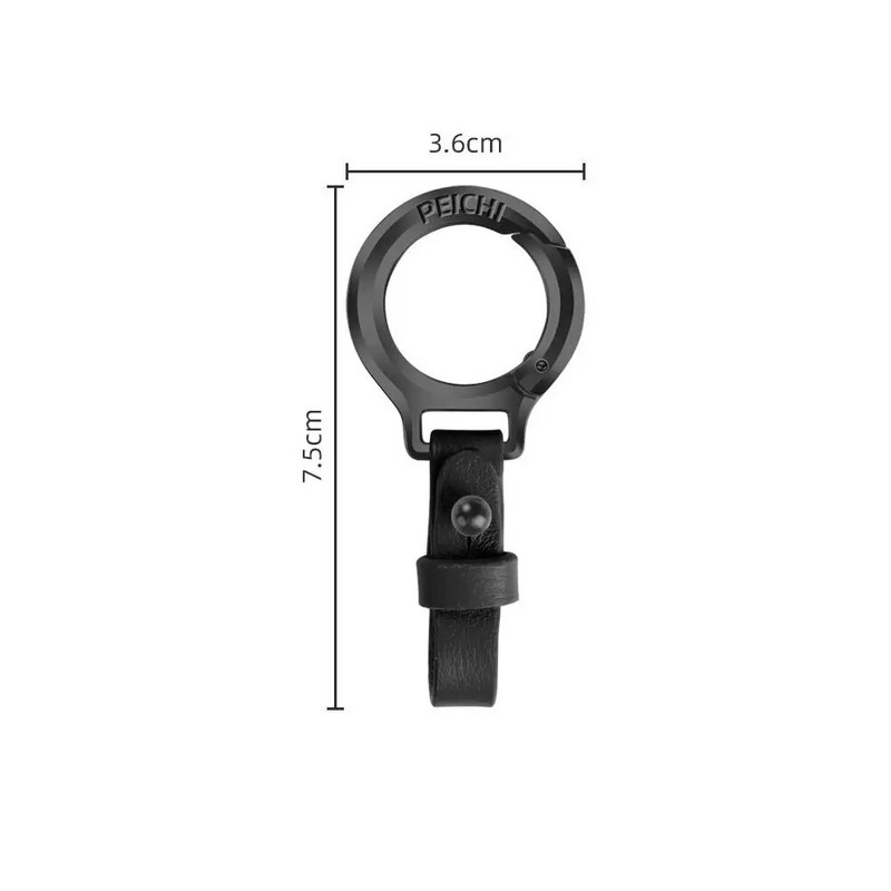 Cinka sakausējuma ādas atslēgu piekariņš automašīnas atslēgu turētājs Pārnēsājams karabīnes jostasvietas sprādzes, izturīgas mazas atslēgu piekariņi vīriešiem sievietēm dāvana
