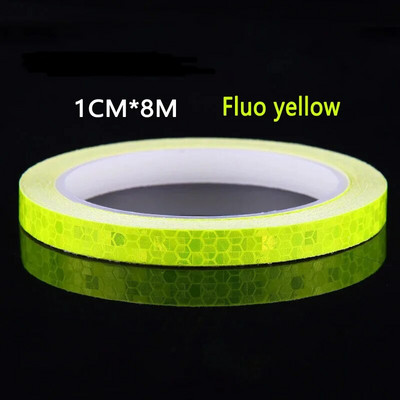 Kerékpáros fluoreszkáló fényvisszaverő csík kerékpár kerekek fényvisszaverő matricák kerékpár fényvisszaverő matrica szalag a kerékpározáshoz, biztonságra