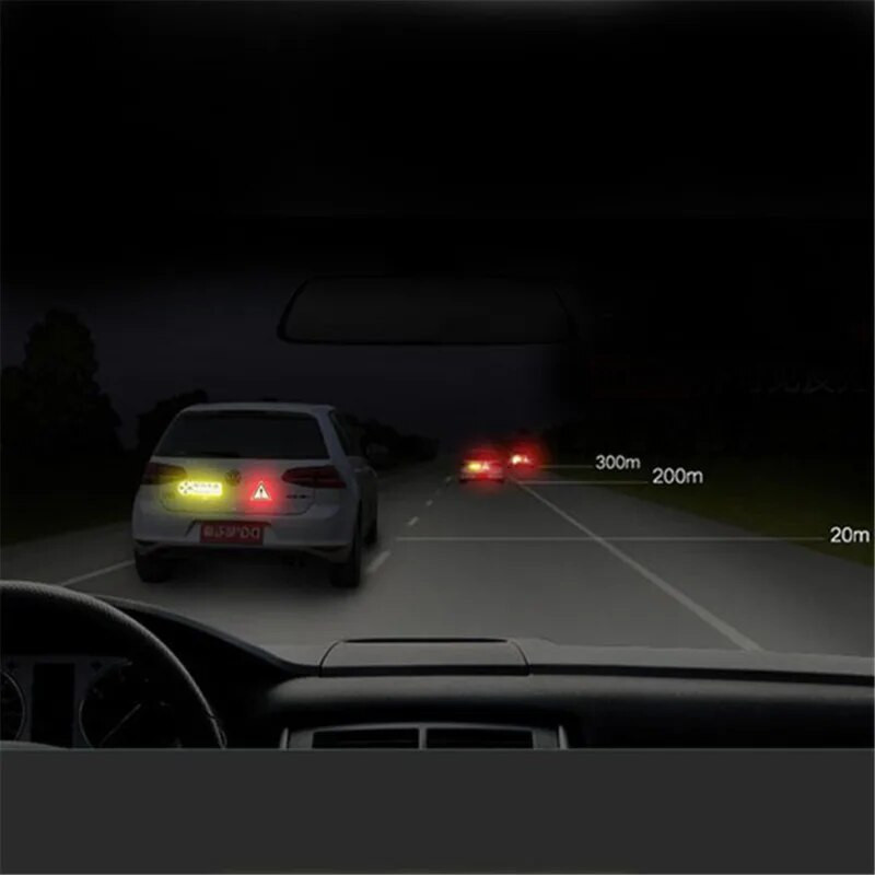 Automašīnas atstarojoša trīsstūra brīdinājuma uzlīme Aizmugures astes virsbūves drošības uzlīme Automotie Motociklu Dekorācijas Uzlīmes piederumi