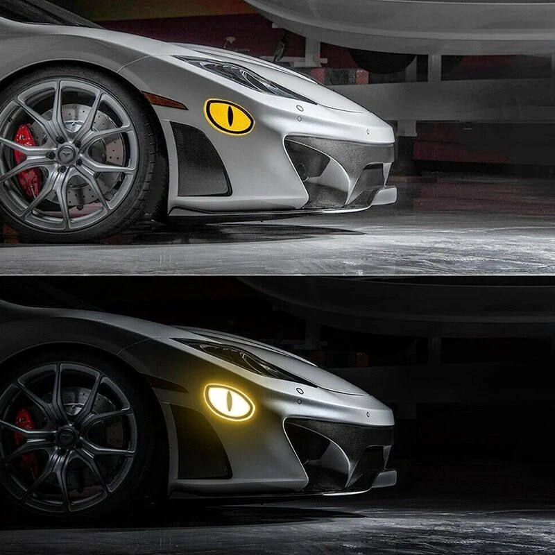 Radošas automašīnu kaķu acs atstarojošas uzlīmes Universālas automašīnas Motocikls Nakts drošība Braukšanas brīdinājuma uzlīmes Automašīnu piederumi Ārpuse