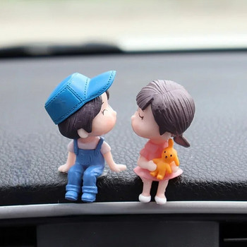 Διακόσμηση αυτοκινήτου Χαριτωμένα ζευγάρια κινουμένων σχεδίων Δράση Φιγούρες Φιγούρες Μπαλόνι Στολίδι Αξεσουάρ ταμπλό αυτοκινήτου εσωτερικού χώρου για δώρα για κορίτσια