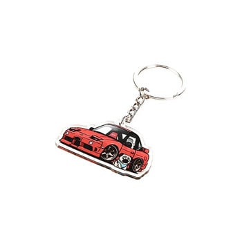 JDM Car Keytags Каишка Keychian Emblem Acrylic Racing JDM Car Keychain Ключодържател със стоманена пружинна скоба Канап за Toyota Honda