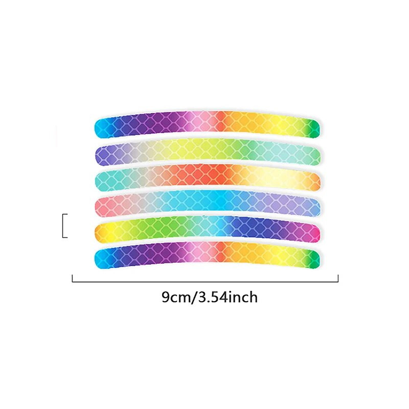 20db autókerékagy fényvisszaverő csíkok gumiabroncs felni színes matricák éjszakai vezetési dekorok autóstílus kiegészítőkhöz