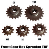 Μπροστινό κιβώτιο ταχυτήτων Sprocket T8F 11 13 14 17 20T 20 Tooth Pinion Για 47cc 49cc Minimoto Mini Dirt Pit Bike Moped Scooter