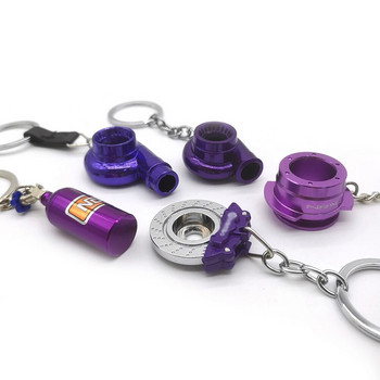 Страхотен подарък JDM Racing фенове Driver Wakaba Mark Car Keychain Auto Part Model Brake Disc Key Fob Car Keychain Key Ring Turbo Design