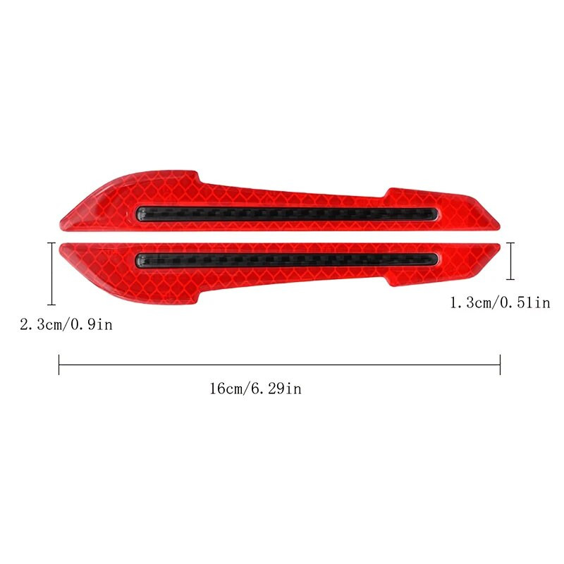 1paar auto tahavaatepeegli peegeldav kleebis ukse lehte tahvli ohutushoiatuslint autokile kleebiste jaoks dekoratiivne riba