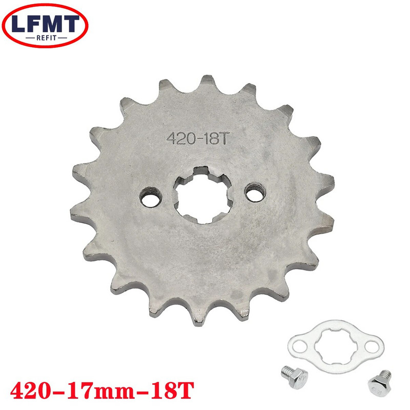 420# Αλυσίδα 17mm 10 -19T δόντια μπροστινός κινητήρας για Taotao Kayo BSE Xmotos Apollo SSR 110 125cc Dirt Pit Bike ATV Quad