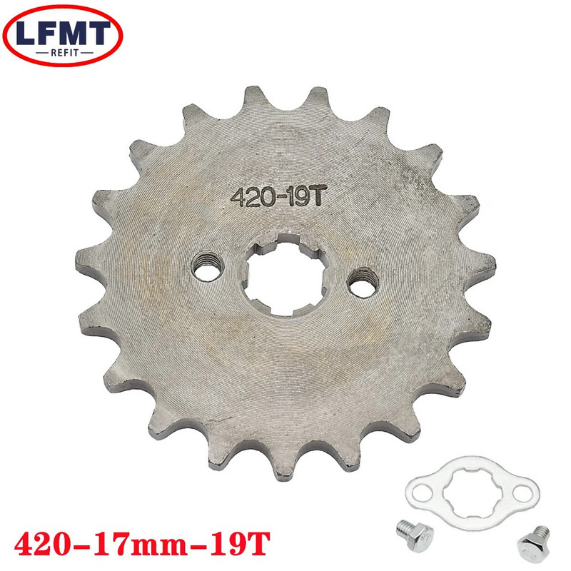 420# Αλυσίδα 17mm 10 -19T δόντια μπροστινός κινητήρας για Taotao Kayo BSE Xmotos Apollo SSR 110 125cc Dirt Pit Bike ATV Quad