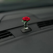 Ilusad roosid auto keskkonsooli akna ornament mini ravi autotarvikud daamid auto isikupära kaunid interjööri kaunistused