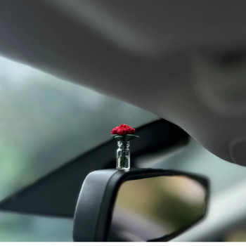 Изискани рози декорация на прозореца на централната конзола на автомобила мини лек автомобилни аксесоари дамска автомобилна личност красиви интериорни орнаменти