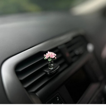 Κομψά τριαντάφυλλα στολίδι παραθύρου κεντρικής κονσόλας αυτοκινήτου mini cure αξεσουάρ αυτοκινήτου γυναικεία προσωπικότητα αυτοκινήτου όμορφα στολίδια εσωτερικού χώρου
