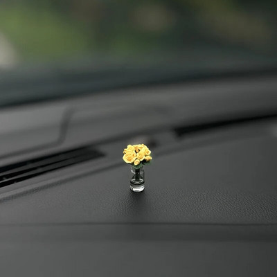 Ilusad roosid auto keskkonsooli akna ornament mini ravi autotarvikud daamid auto isikupära kaunid interjööri kaunistused