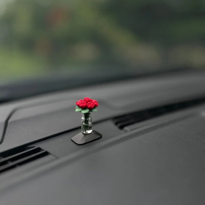 Ilusad roosid auto keskkonsooli akna ornament mini ravi autotarvikud daamid auto isikupära kaunid interjööri kaunistused