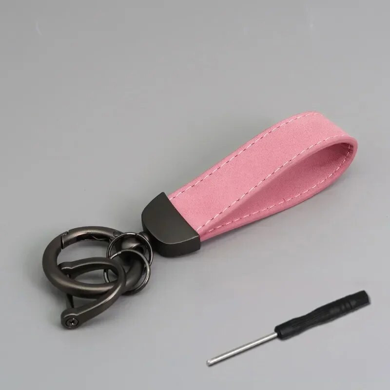 Vairākas krāsas Luksusa auto atslēgu piekariņš īstas ādas atslēgu piekariņš Tīras krāsas sprādzes Automašīnas atslēgu piekariņi Automašīnu aksesuāri Dāvanu aksesuāri