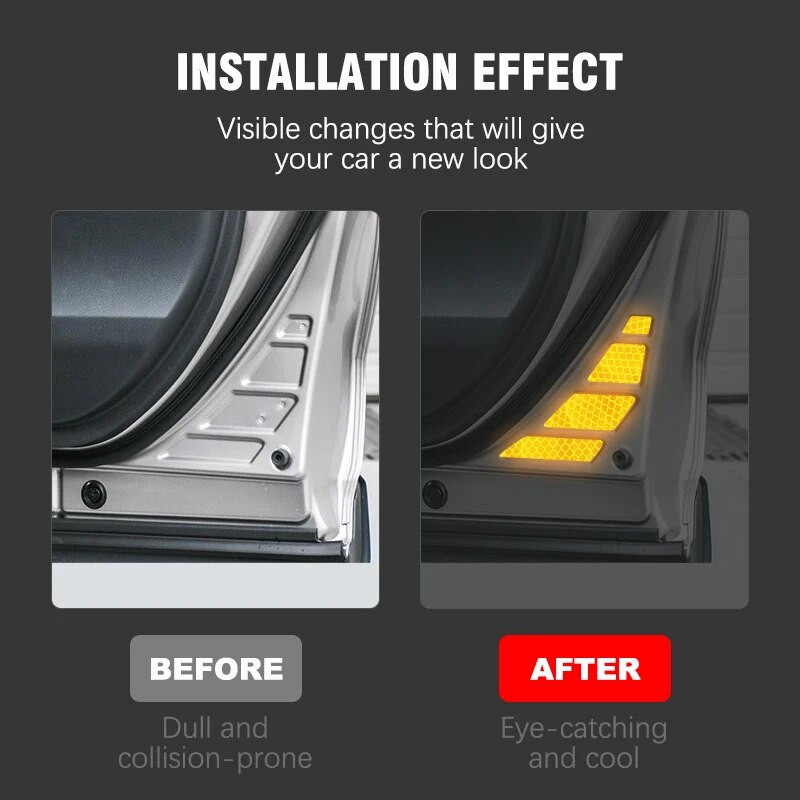 10 gab./komplektā Automašīnas durvju atstarojoša drošības brīdinājuma uzlīme Automašīnas durvis OPEN Atstarojoša dekoratīva uzlīme Toyota RAV4 2019 2021 2022