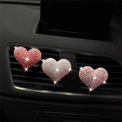 „Bling Heart“ automobilio puošmena automobilio oro gaiviklis „Auto Outlet“ kvepalų gnybtas automobilio kvapo aromato difuzorius Automobilių priedai Merginoms Dovanos Mielos