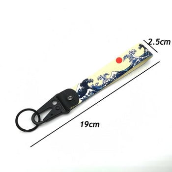 Hokkaido Car Keychain Car Textile JDM Μπρελόκ Πόρπη Κορδόνι Kanagawa Surf Διακόσμηση για αξεσουάρ αυτοκινήτου Honda Mitsubishi Subaru