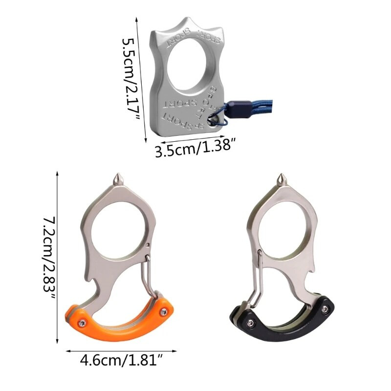 Daudzfunkcionāla automašīnas atslēgas sprādze pārnēsājama pašaizsardzības āķa automašīnas atslēgas sprādze āra pašaizsardzības āķa stikla lauzējs