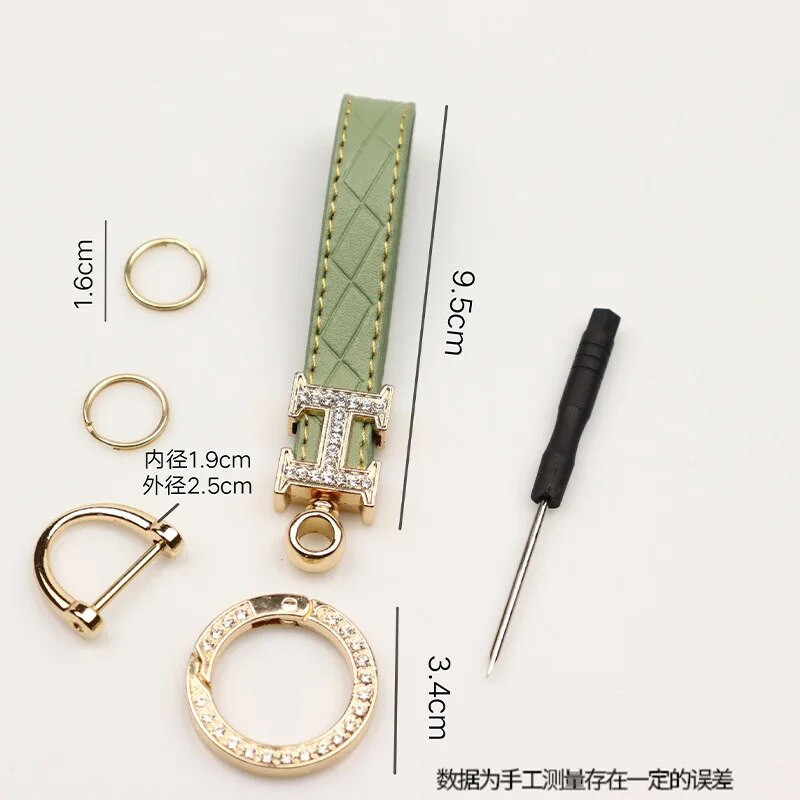 Μπρελόκ αυτοκινήτου πολυτελές Δερμάτινο καρό Μπρελόκ muticolor Γυναικείες Ανδρικές μαύρες πόρπες Θήκη αλυσίδας μπρελόκ αυτοκινήτου Δώρο κοσμήματος