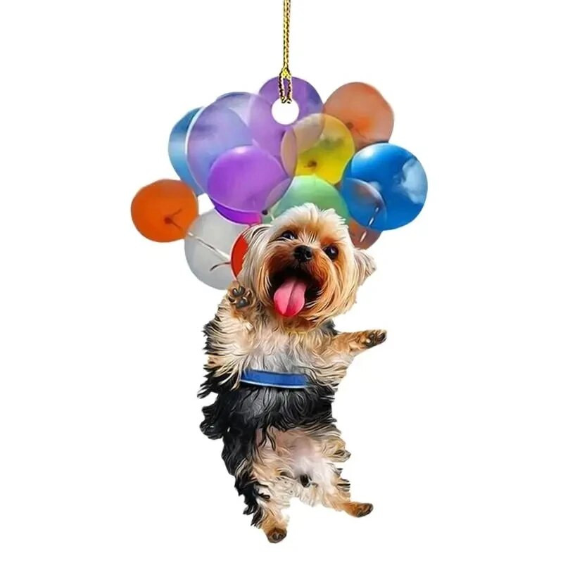 Krāsaini balonu kucēnu piekariņi automašīnām, atpakaļskata spoguļu dekori, piekarināmi jauki suņu rotājumi automašīnām aksesuāri