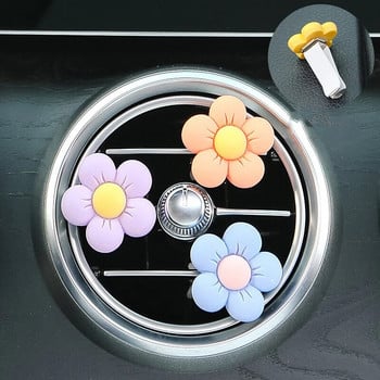 6 τεμ/Σετ λουλούδι Κλιπ εξαερισμού για έξοδο αυτοκινήτου Μικρό κλιπ κλιματιστικού μαργαρίτα Δώρο για κορίτσι για διακόσμηση αυτοκινήτου