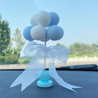 Krāsaini baloni Automašīnu rotājumi Jauki mini multfilmu auto radoši rotājumi Dekorācijas Auto piederumi meitenēm Informācijas panelis