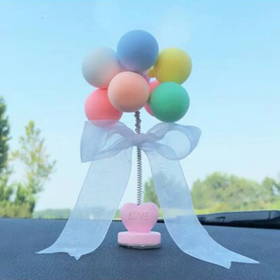 Krāsaini baloni Automašīnu rotājumi Jauki mini multfilmu auto radoši rotājumi Dekorācijas Auto piederumi meitenēm Informācijas panelis