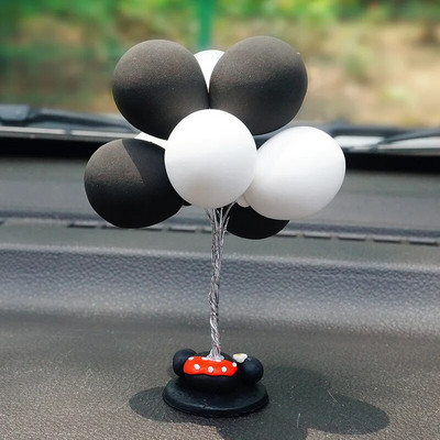 Krāsaini baloni Automašīnu rotājumi Jauki mini multfilmu auto radoši rotājumi Dekorācijas Auto piederumi meitenēm Informācijas panelis