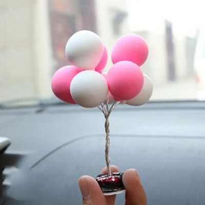 Krāsaini baloni Automašīnu rotājumi Jauki mini multfilmu auto radoši rotājumi Dekorācijas Auto piederumi meitenēm Informācijas panelis