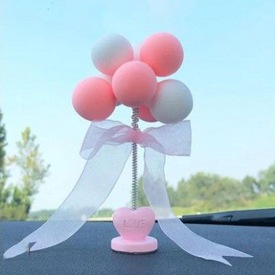 Krāsaini baloni Automašīnu rotājumi Jauki mini multfilmu auto radoši rotājumi Dekorācijas Auto piederumi meitenēm Informācijas panelis