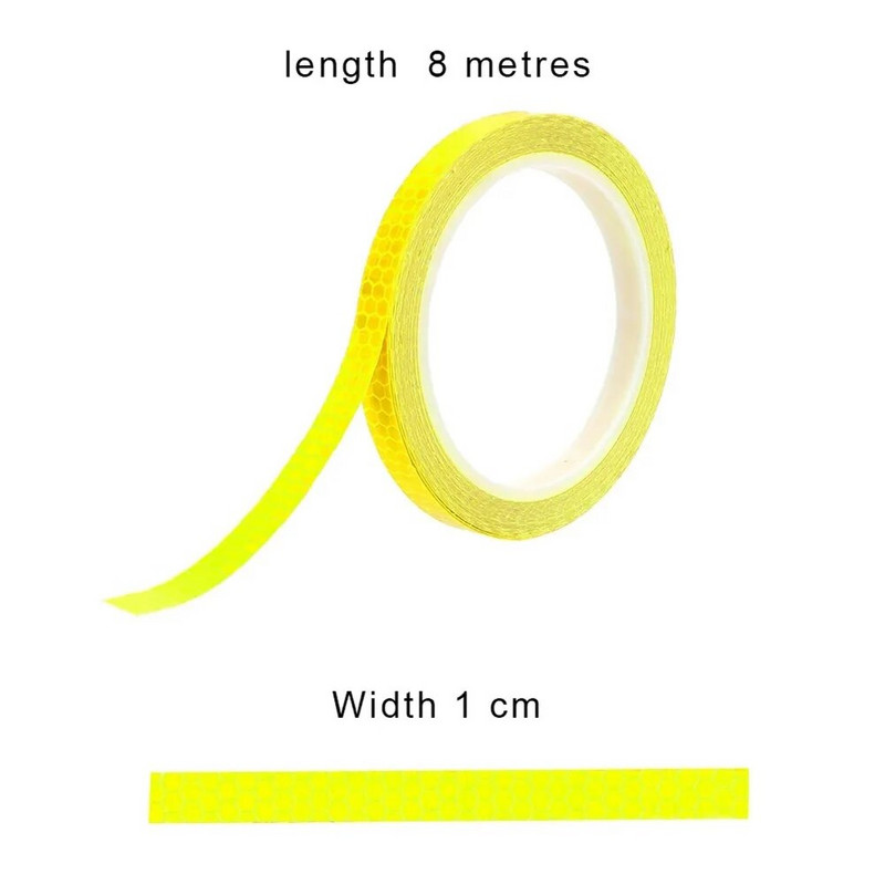 1τμχ Αυτοκόλλητο καμάρας τροχού πόρτας 1cmX8m Ταινία ασφαλείας Ανακλαστικό αυτοκόλλητο PVC Ταινία ποδηλάτου γενικής χρήσης Door Edge Bead Αξεσουάρ αυτοκινήτου