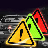 Automašīnas atstarojoša trīsstūra brīdinājuma uzlīme Aizmugures astes virsbūves drošības uzlīme Automotie Motociklu Dekorācijas Uzlīmes piederumi