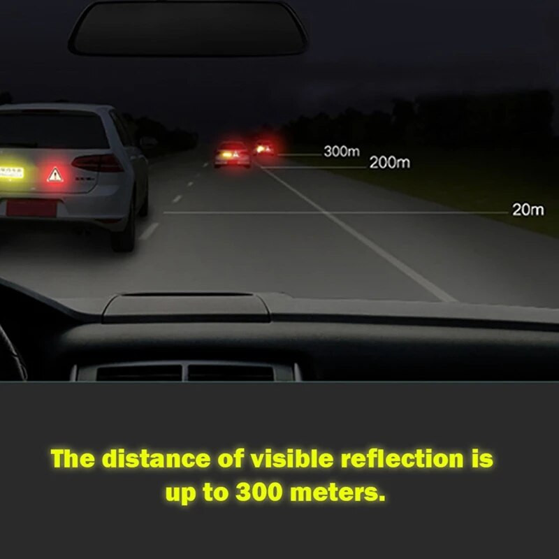 Automobilį atspindintis trikampis įspėjamasis lipdukas Galinės uodegos kėbulo saugos lipdukas Automobilių motociklų dekoravimo lipdukų priedai