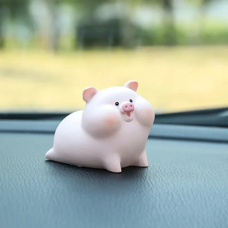 Jauka multfilma cūka automašīnas dekorēšana, radoša sieviešu automobiļu centra konsole automašīnas interjera paneļa dekorēšana automašīnu aksesuāri